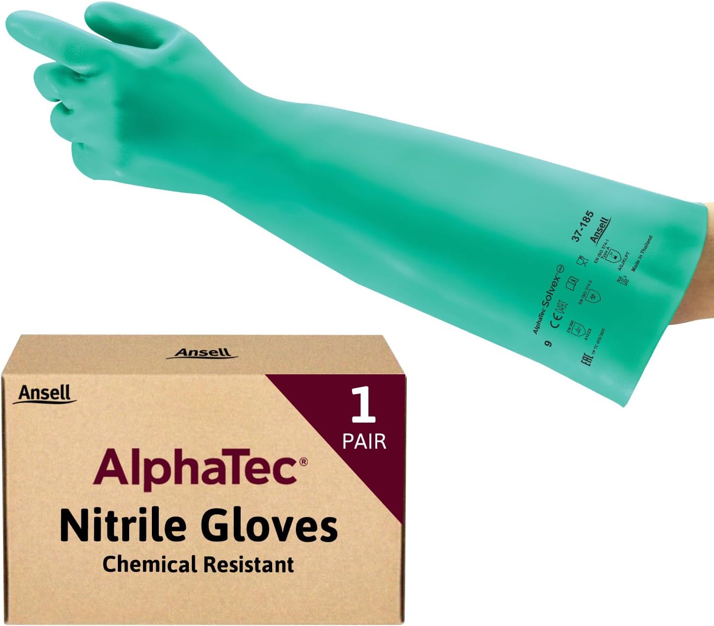 Ansell AlphaTec 37-185 Chemical-Resistant Gloves